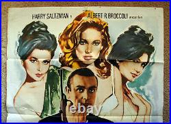 Vintage Original 1974 JAMES BOND 007 Dr No Movie Poster 1sh Film art