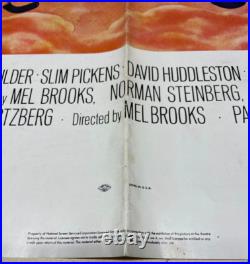 Vintage Original 1974 Mel Brooks Little Wilder Blazing Saddles 27 x 41 Poster