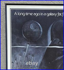 Vintage Original 1977 STAR WARS Movie Poster 27x41 Style A Framed