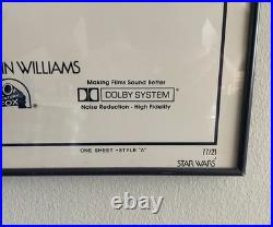 Vintage Original 1977 STAR WARS Movie Poster 27x41 Style A Framed