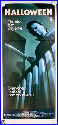 Vintage Original 1978 HALLOWEEN Australian daybill movie poster