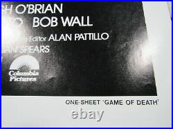 Vintage Original 1979 Bruce Lee Game Of Death Movie Poster 41x27 Bob Gleason