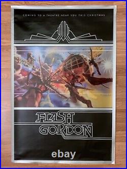 Vintage Original 1980 FLASH GORDON Teaser One Sheet Movie Poster Universal Pict