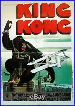Vintage Original 1980s KING KONG Movie Poster 1sh Hollywood film art classic