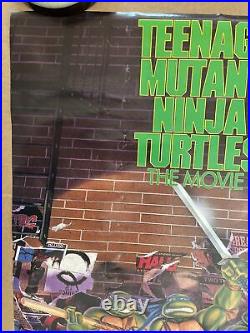 Vintage Original 1980s Teenage Mutant Ninja Turtles Poster 1989 The Movie Group