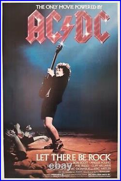 Vintage Original 1982 AC/DC Movie Poster Let there be Rock