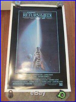 Vintage Original 1983 STAR WARS Return of the Jedi 830013 Movie Poster 27X41