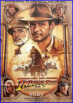 Vintage Original 1989 Indiana Jones and the LAST CRUSADE Movie Poster 1sh Film