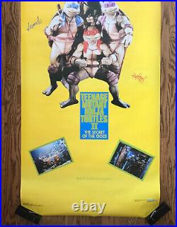 Vintage Original 1990s Teenage Mutant Ninja Turtles Movie Poster 1991 Door Size