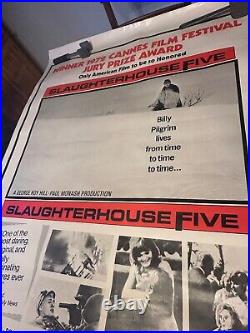 Vintage Original 40 x 60 Slaughterhouse-Five 1972 Movie Poster GOOD Condition