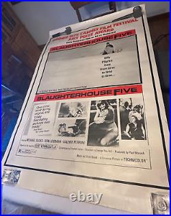 Vintage Original 40 x 60 Slaughterhouse-Five 1972 Movie Poster GOOD Condition