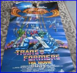 Vintage Original 86 1986 TRANSFORMERS Movie PROMO Poster Rolled NICE