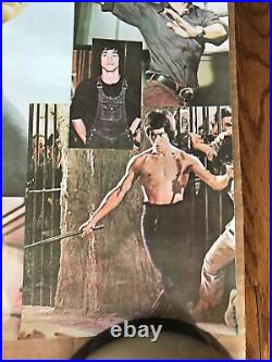 Vintage Original Bruce Lee Collage Poster Martial Arts Karate Movie Memorabilia