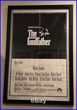 Vintage Original CineMasterpieces THE GODFATHER Movie Poster Custom Frame