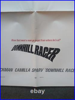 Vintage Original Downhill Racer 1 Sheet Movie Poster Redford Hackman Good Cond