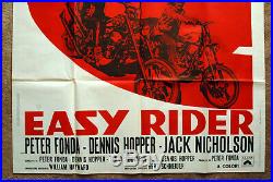 Vintage Original EASY RIDER Movie Poster Jack Nicholson motorcycle film art 1sh