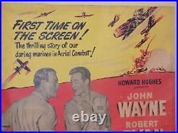 Vintage Original John Wayne Movie Poster Flying Leathernecks