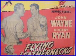 Vintage Original John Wayne Movie Poster Flying Leathernecks