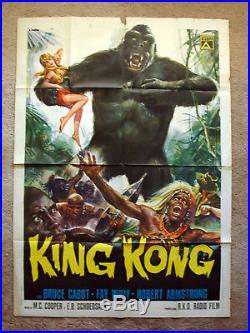 Vintage Original KING KONG FAY WRAY Movie Poster 1sh Hollywood Classic art