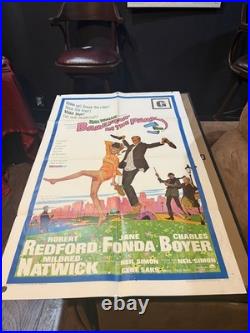 Vintage Original Movie Poster 1967/Barefoot In The Park/Redford & Fonda/27 x 41