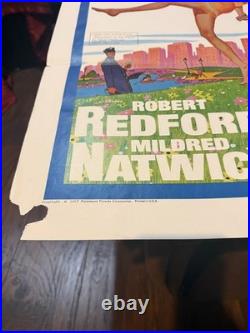 Vintage Original Movie Poster 1967/Barefoot In The Park/Redford & Fonda/27 x 41