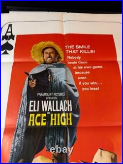 Vintage Original Movie Poster 1968 Ace High 27' x 41