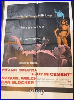 Vintage Original Movie Poster 1968/LADY IN CEMENT/Frank Sinatra, Welch/27 x 41