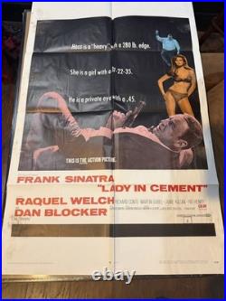Vintage Original Movie Poster 1968/LADY IN CEMENT/Frank Sinatra, Welch/27 x 41