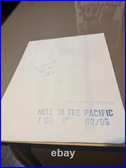 Vintage Original Movie Poster 1969/ Hell In The Pacific/ LEE MARVIN / 27 x 41