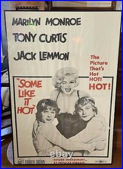 Vintage Original Movie Poster Some Like It Hot Framed