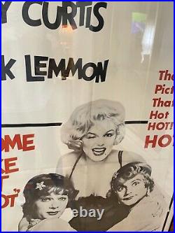 Vintage Original Movie Poster Some Like It Hot Framed