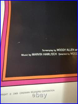 Vintage Original Movie Poster TAKE THE MONEY AND RUN -1969/ Woody Allen