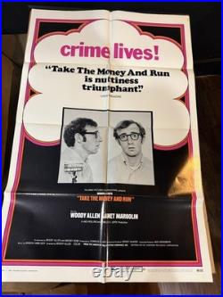 Vintage Original Movie Poster TAKE THE MONEY AND RUN -1969/ Woody Allen