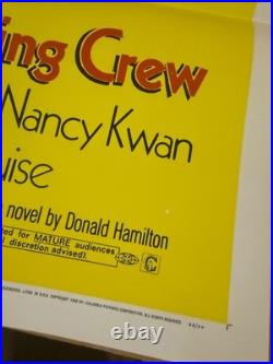 Vintage Original Movie Poster THE WRECKING CREW 1968/ SHARON TATE, DEAN MARTIN