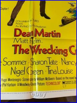 Vintage Original Movie Poster THE WRECKING CREW 1968/ SHARON TATE, DEAN MARTIN