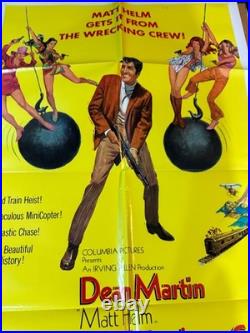 Vintage Original Movie Poster THE WRECKING CREW 1968/ SHARON TATE, DEAN MARTIN