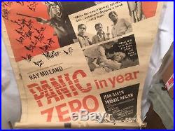 Vintage Original Panic in Year Zero Movie Poster 1962 Ray Milland 40x60