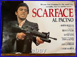 Vintage Original Poster Scarface al Pacino Huge movie promo Xl Subway Size 1980s