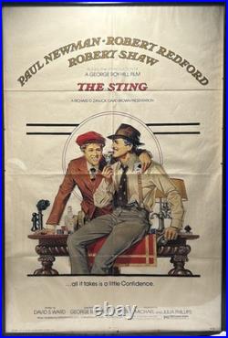 Vintage Original Print The Sting Movie Poster 8/74
