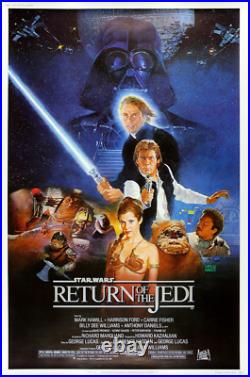 Vintage Original Return Of The Jedi STAR WARS Movie Poster 1983 One Sheet 27x41