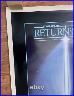 Vintage Original Return of the Jedi One Sheet Lightsaber Movie Poster 27 x 41