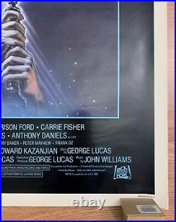 Vintage Original Return of the Jedi One Sheet Lightsaber Movie Poster 27 x 41
