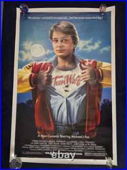 Vintage Original TEEN WOLF 27x41 ROLLED Movie Poster MICHAEL J FOX 1985