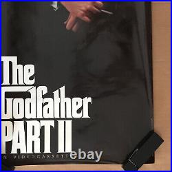 Vintage Original The Godfather Part 2 Poster Al Pacino 1991 Video Cassette Movie
