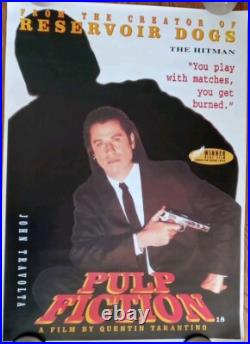 Vintage Original Theatre Subway Size Pulp Fiction Poster John Travolta 1994