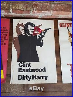 Vintage Original clint Eastwood movie posters x3