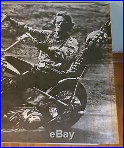 Vintage Peter Fonda Chopper Motorcycle Poster of Month Newsfoto 1969 Easy Rider