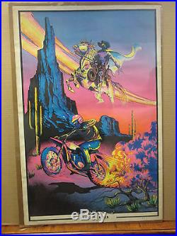 Vintage Phantom Rider 1972 Black light Poster original 10049
