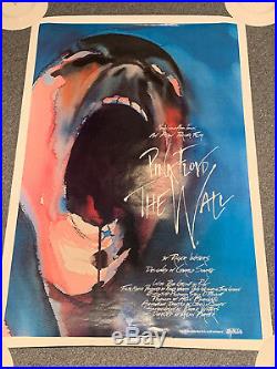Vintage Pink Floyd The Wall Original 1982 Movie Poster 41 x 27 Roger Waters MGM