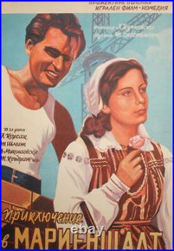 Vintage Poland Movie Poster Print Adventure in Marienstadt (1954)
